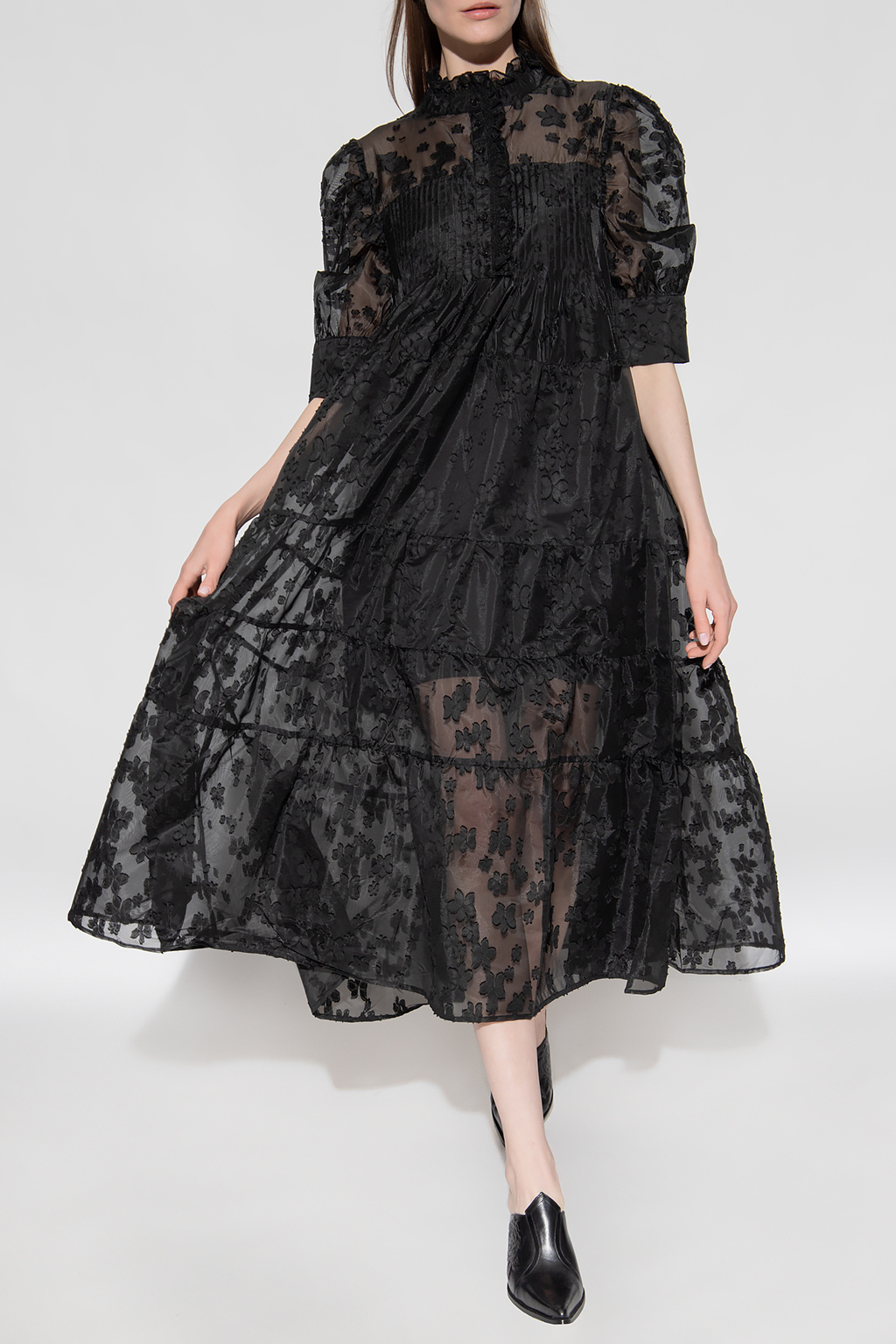 Black Rio dress with floral motif HERSKIND Vitkac GB